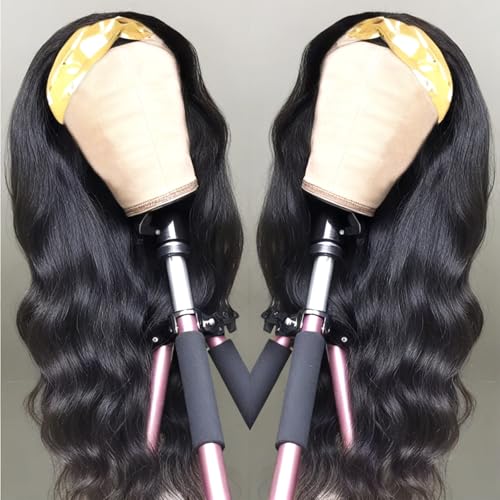 Headband Body Wave Human Hair Wig 28 Inch - None Lace Front, Machine Made, 150% Density for Black Women - Natural Color