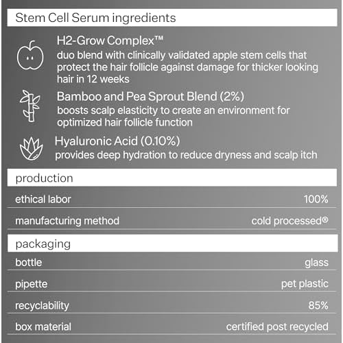 Act+Acre 3-Pack Mini Cold Processed Stem Cell Scalp Serum - Promotes Thicker, Fuller-Looking Hair - Soothes and Hydrates - Sulphate and Paraben Free - Aloe Vera for Improved Scalp Health