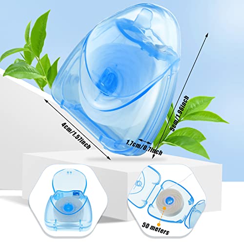 Patelai 48 Boxes Dental Floss Bulk Each 54 Yards/50 M Mint Waxed Mini Travel Size Tooth Floss Picks Pack Individually Wrapped for Adults Homeless Teeth and Gum Protection