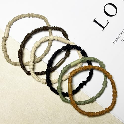 Boho Hair Ties Elastics Hair tie Bracelet No Damage Ponytail Holders for Thin/Thick Hair, Cute Hair Bands & Hair Accessories for Women 24 PCS