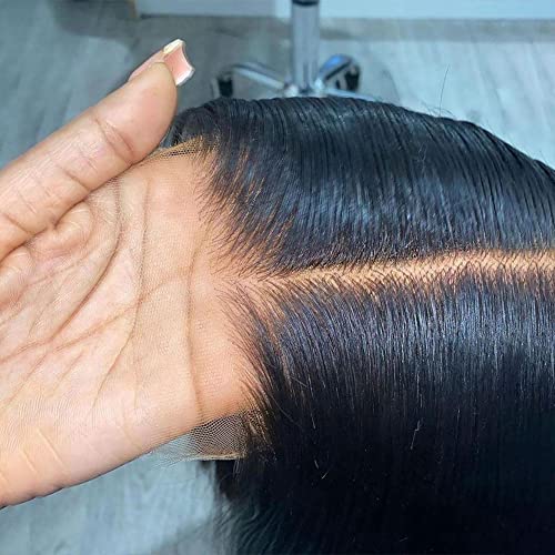 4X4 HD Lace Closure Straight Human Hair 14 Inch hd Transparent Lace Closure Pre Plucked with Natural Hairline Bleached Knots 100% Unprocessed Brazilian Virgin Human Hair Closure 4X4 Closure Free Part