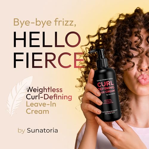 Curl Cream ? Lightweight Leave-In Curl Defining Cream for Curly & Wavy Hair, Anti-Frizz Moisturizer and Curl Activator Texturizer with Macadamia and Argan Oil, 8.1 fl oz