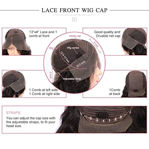 JYZ Skunk Stripe Wig Human Hair Lace Front Blue Lace Front Wig Human Hair Wavy 13X4 HD 200% Density Highlight Wigs Pre Plucked with Baby Hair 26inch Middle Part