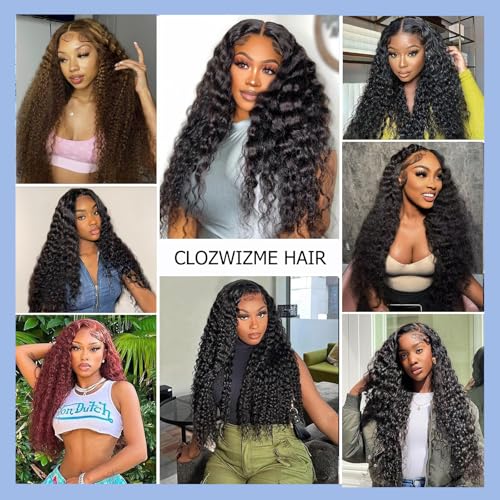 Deep Wave Bundles Human Hair 20 22 24 26 Inch Deep Curly Human Hair Bundle For Women 100% Unprocessed 12A Quick Weave 4 Bundles Deals Natural Color 400G