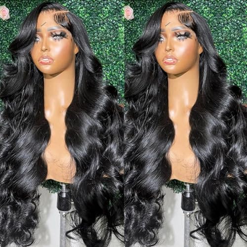 13x4 Lace Front Wigs Human Hair Body Wave Frontal Wig 180% Density Glueless Wigs Human Hair Pre Plucked Human Hair Wigs for Women Body Wave Lace Front Wigs 32 Inch