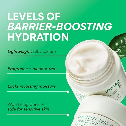 innisfree Green Tea Seed Hydrating Serum with Hyaluronic Acid & Niacinamide, Korean Face Serum for Glow