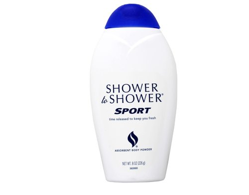 Shower to Shower Sport Absorbent Body Powder 8 oz (Pack of 6)