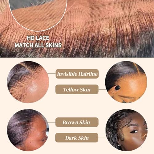 LICHANG Straight Lace Front Wigs Human Hair 13x4 Lace Frontal Wigs Human Hair 24 Inch