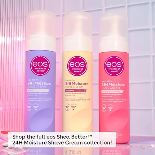 eos Shea Better Women's Shave Cream- Vanilla Bliss, Shea Butter Skin Care, Shaving Cream for Women, 14 fl oz, 2-Pack