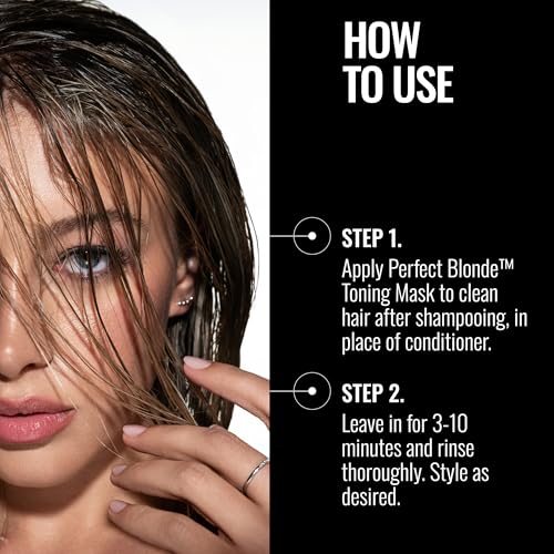 Pravana The Perfect Blonde Purple Toning Masque Treatment | Neutralizes Brassy, Yellow Tones | For Color Treated Hair | Chromasilk Enhances Shine & Protection | Vegan | Paraben & Sulfate Free