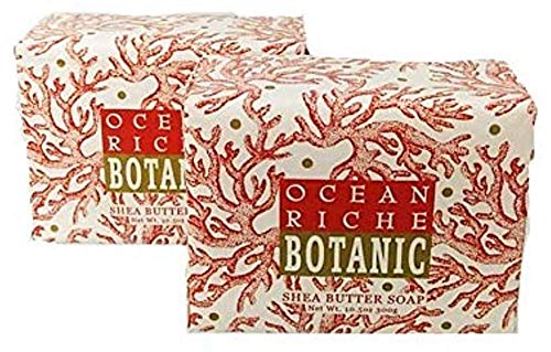 Greenwich Bay Trading Company Set of Two 10.5 oz Shea Butter Soap Bars (Ocean Riche)