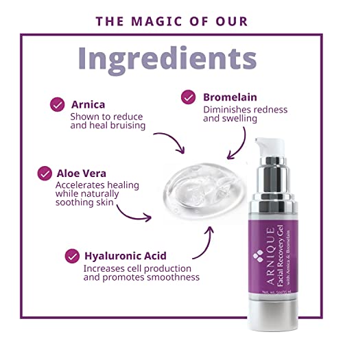 Arnica Gel for Face ? Soothing Arnica & Bromelain Facial Gel to Refresh and Comfort Delicate Skin After Beauty Treatments