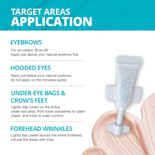 Instantly Ageless - Instant Face Lift in a Vial - Skin Care for Anti Aging face cream - Instant Under Eye Bags Remover - Facelift 15 Vials