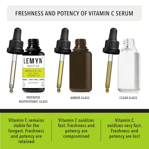 Virgin Marula Face Oil | Supercharged with Vitamin C & E | Freshly Made | Intense Hydration & Radiance Boost | Anti-Aging Skin Care and Face Moisturizer | Organic ? Vegan ? Cruelty-Free