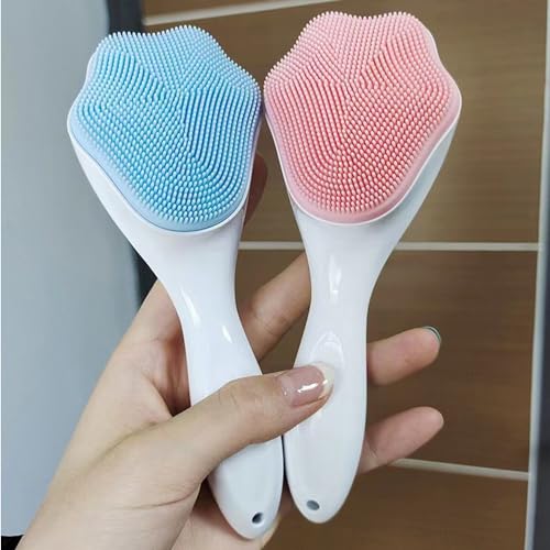Silicone Face Scrubber and Exfoliator Brush - Facial Cleansing Brush for Blackhead, Acne, Pore, Cradle Cap - Deep Cleaning Skin Care 4 Pack