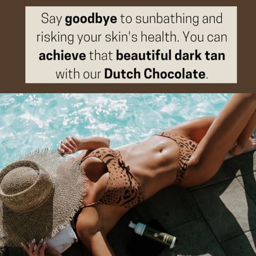 Dutch Chocolate Deluxe Self Tanner Mousse ? | Violet Base to Neutralize Orange Undertones | Natural Rich Brown Tan | Vegan & Cruelty-Free | Fast Dry | Hydrating with Hyaluronic Acid
