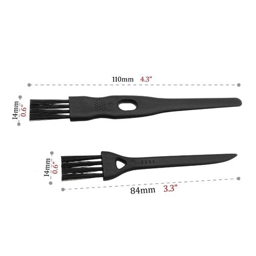 GFDesign Electric Shaver Cleaning Brushes Razor Cleaner Set Nylon Bristles PP Handle - Set of 8 (Black)