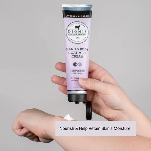 Dionis Goat Milk Skincare Lavender Blossom Scented Lotion 8.5oz, Hand & Body Cream 3.3oz and Bar Soap 6oz Bundle