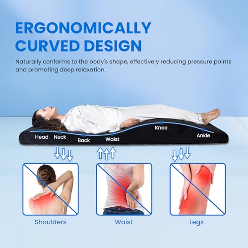 Lash Bed Foam Topper, Massage Table High-Density Foam Mattress, Ergonomic Curved Lash Bed Topper Cushion for Beauty Salon