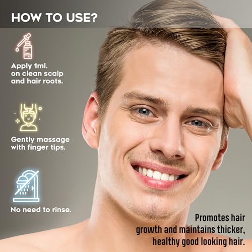 GF Hair Growth Serum for Men & Women ? DHT Blocker, Anti Hair Loss Treatment, Stimulates Hair Regrowth, Thickens & Strengthens Follicles, Healthy Scalp Support, 4 Months Supply (4x30 ML)