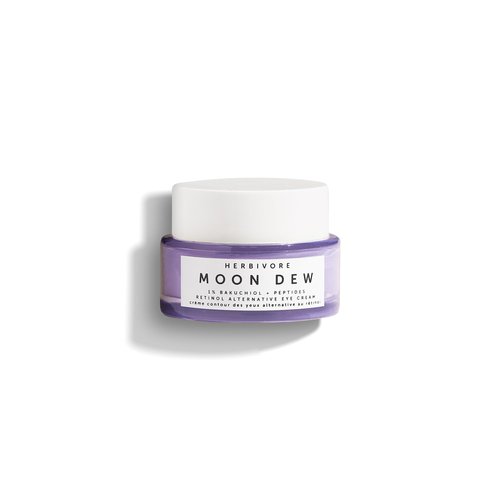 HERBIVORE Moon Dew 1% Bakuchiol + Peptides Retinol Alternative Anti Aging Eye Cream Reduces Fine Lines, Wrinkles & Puffiness, Plant-based, Vegan, Cruelty-free, 15mL / 0.5 oz