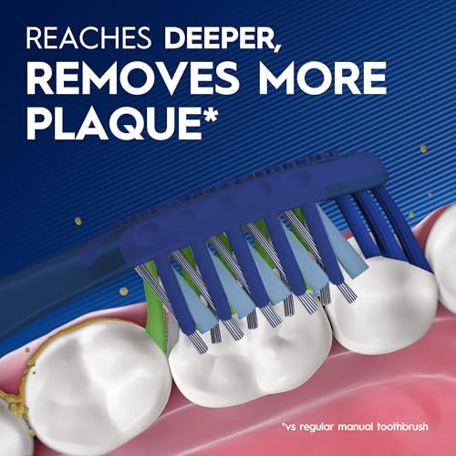 Oral-B Pro Health CrossAction Plaque Removal toothbrushes, 6 Count Toothbrush Soft, Deep Reach in Tight Spaces, Tongue Scraper Tooth Brush, Plaque Fighter, Gentle on Teeth, Gum stimulators