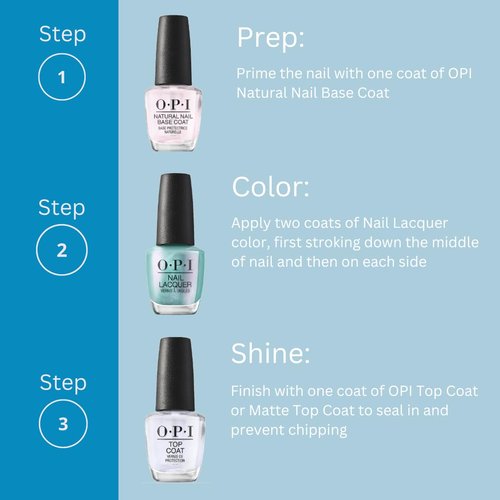 OPI Nail Lacquer, Sheer & Soft Pearl Finish Blue Nail Polish, Up to 7 Days of Wear, Chip Resistant & Fast Drying, Fall 2023 Collection, Big Zodiac Energy, Pisces the Future, 0.5 fl oz (Pack of 2)