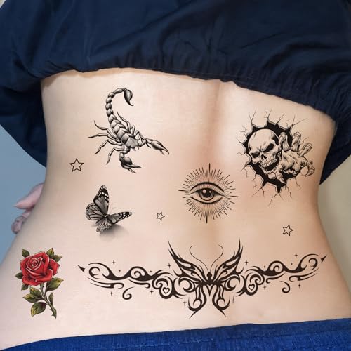 Barbed Wire Temporary Tattoo No Ragrets Halloween Costume Tattoos Stickers For Adults Men Women