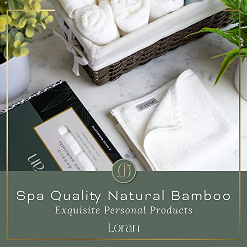 White Washcloths Set of 6 Soft Facial Cloths 10¡± x 10¡± 100% Viscose Derived from Bamboo Spa-Like Feel Silky Face Cloth for Skin Cleansing