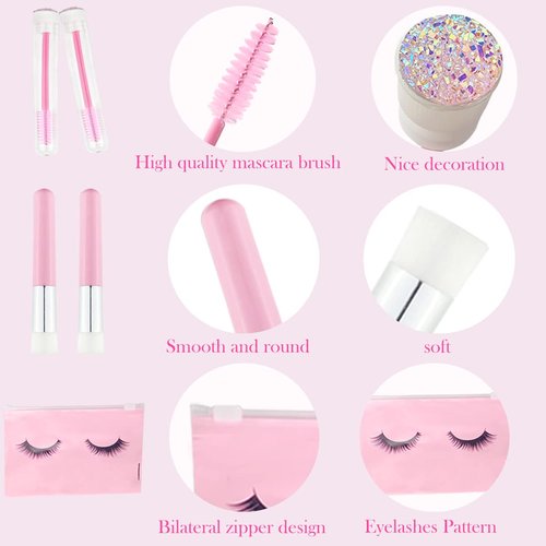 140 Pcs Eyelash Shampoo Bottle Brushs Set,10 Pcs Eyelash Shampoo Brush, 10 Pcs Eyelash Brush Tube,10 Pcs Eyelash Shampoos Bottle,10 Pcs Eyelash Care Storage Bag, 100 Pcs Beauty Bendable Cotton Swabs