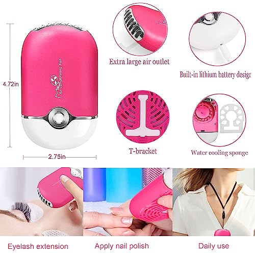 Lash Shampoo for Extensions - Complete Lash Cleaning Kit with Fan Dryer and Cleanser - Eyelash Extension Aftercare Kit, Rose