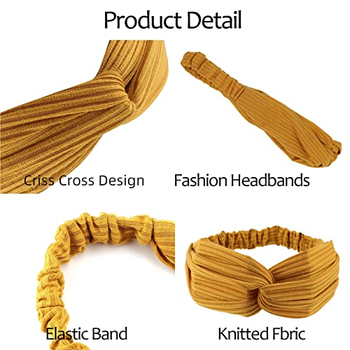 YARIEW 20 Pack Boho Headbands for Women Womens Headbands Head Bands Non Slip Hair Bands Headband Knotted Turban Fashion Wide Headbands for Wigs Twisted Head Wrap Hair Accessories for Women¡¦