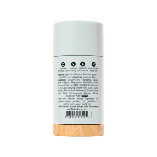 Pacha Soap Co. Aluminum-Free Deodorant - Sea Salt & Moss Scented, 24-Hour Odor Protection for Gentle & Sensitive Skin, Clean Ingredients, Baking Soda-Free, Made in the USA, 2-Pack (2.6 oz Each)