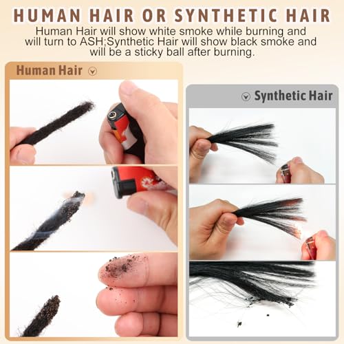 6'' 30-Strand Dreadlocks Made from 100% Human Hair, Small 0.4cm Micro Loc Extensions, Afro Kinky Texture for Men and Women with Natural Hair