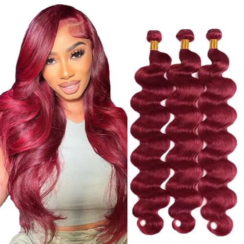 Burgundy Bundles Human Hair 99J Straight 3 Bundles 300g 22 24 26 inch Brazilian Unprocessed Virgin Remy Hair Extensions Wine Red Color