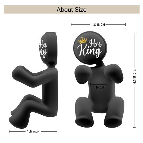 AGMDESIGN Her King Silicone Razor Holder, Funny Bathroom Decor for Inside Shower, Cool Gadgets Leg Razor Holder for Men Boyfriend Her King, Valentine’s Day Birthday Gifts for Men Boyfriend Husband Dad