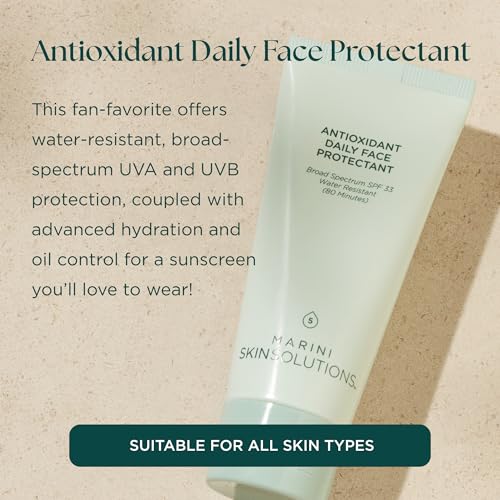 Antioxidant Daily Face Protectant - Broad-Spectrum SPF 33 Sunscreen - Water Resistant (80 Minutes) - Cruelty Free - Made in the USA - 2 oz
