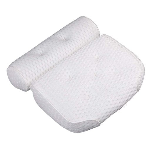 Hdirect Upgraded 4D Air Mesh Luxury Bathtub Pillow for Neck Headrest Bath Cushion Spa Tub Pillow with 7 Big Suction Cups
