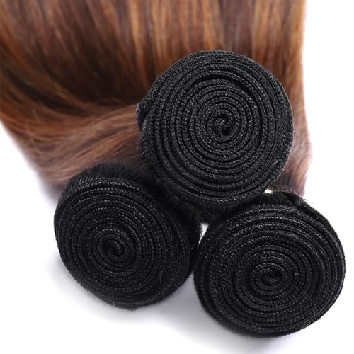 Freiuoke Highlight Bundles Human Hair 4/30 Straight Bundles Brazilian Unprocessed Virgin Hair 1 Bundle 26 Inch