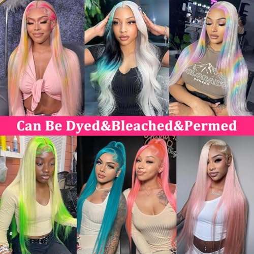 36 Inch 613 Lace Front Wig Human Hair Straight Blonde Wig Human Hair 613 HD Lace Front Wig Pre Pluck With Baby Hair