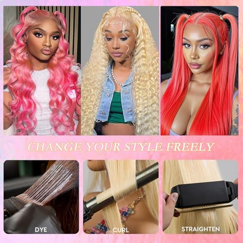 613 Bundles Human Hair Body Wave Blonde Bundles Human Hair 30 Inch 100% Unprocessed 12A Brazilian Virgin Raw Weave Bundles Human hair Blonde Bundle Body Wave Extensions for Women