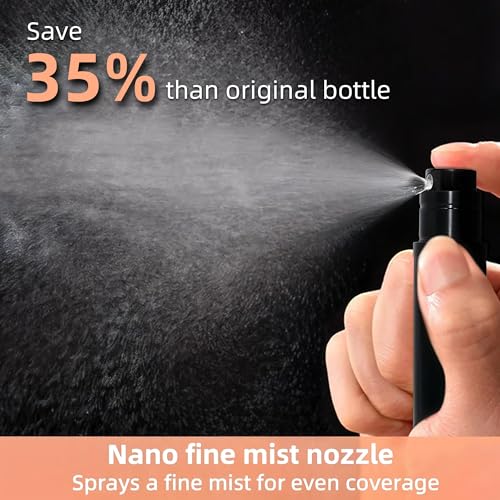 Perfume Refillable Bottle 5ml Bottom Refill Portable Purse Atomizer, Cologne Travel Perfume Spray Bottle for Outgoing and Traveling (Black + Pink 10ml)