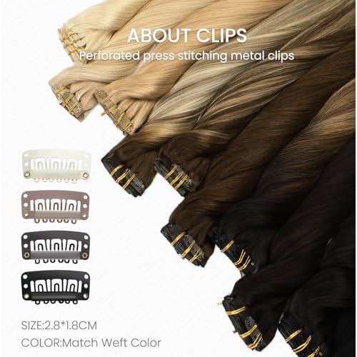 Worldstar Seamless Clip in Hair Extension Blond Invisible Hair Extensions Clip Ins #60 Platinum Blonde PU Weft Clip in Human Hair Extensions Add Volume Natural Ends 16 Inch 6 PCS 110 G (pu#60-16£©