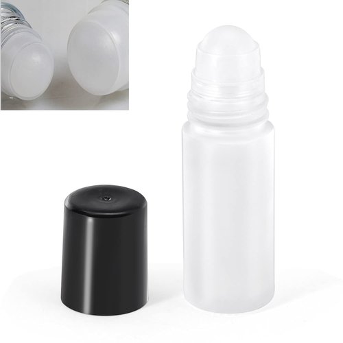 3 Pcs 30ml Frosted Glass Roll On Bottles Deodorant Container Empty Refillable Travel DIY Deodorant Bottles With Plastic Roller Balls For Lip Balm Lotion Sunscreen Essential Oil Perfumes Cosmetics DIY