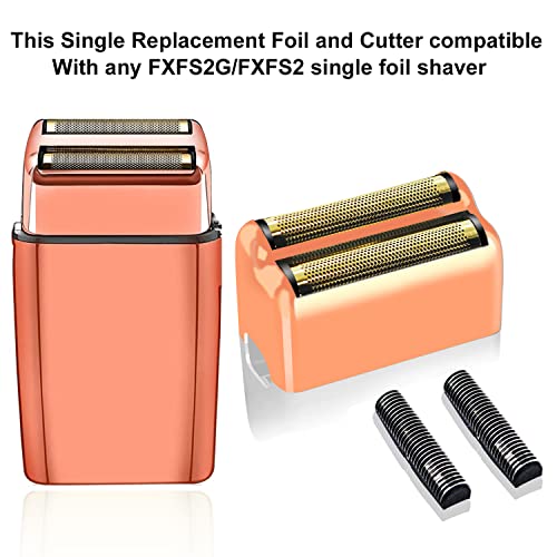 Rose Gold Replacement blades Foil and Cutters Compatible with BaBylissPRO Barberology FXFS2 Shaver foil Replacement Heads(2 pack £©