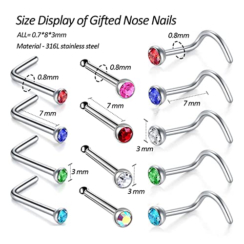 2 Pack Self Use Nose Piercing Gun Safe Nose Piercing Kit Tool Painless and Allergy Free Nose Piercer with Hypoallergenic Nose Studs