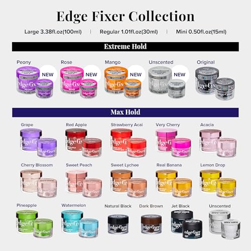 Red by Kiss Edge Fixer 24 Hour Maximum Hold Edge Wax No Flaking Biotin B7 Infused Hair Gel 1.01 fl.oz
