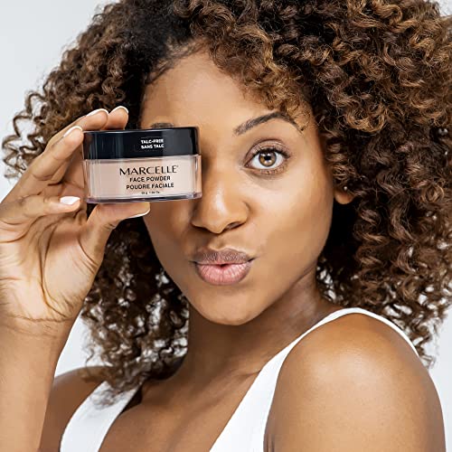 Marcelle Loose Setting Face Powder, Translucent, Talc-Free, Mattifying, Natural & Smooth Finish, Flawless Complexion, Long-Lasting, Hypoallergenic, Fragrance-Free, Cruelty-Free, 1.94 Oz.