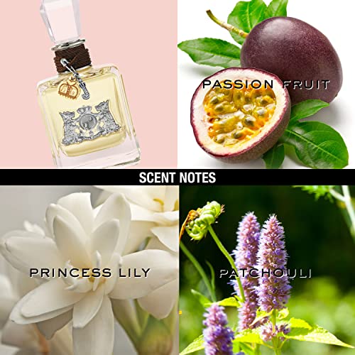 Juicy Couture Eau De Parfum, Women's Perfume with Notes of Passion Fruit, Princess Lili & Patchouli - Fruity & Floral, EDP Spray