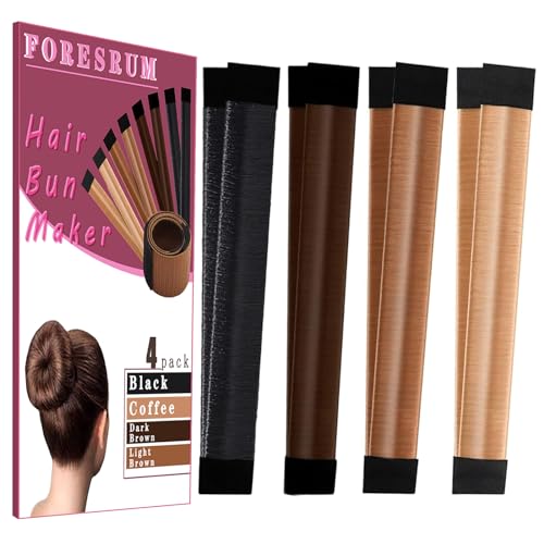 4 Pcs Magic Donut Hair Accessory - Ballet Bun Maker for Women and Kids